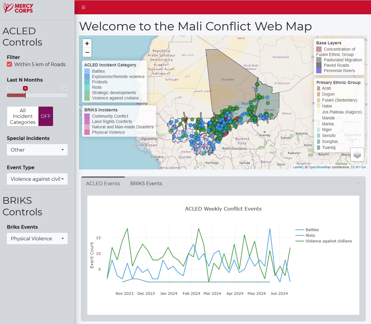 Mali Conflict Web Map