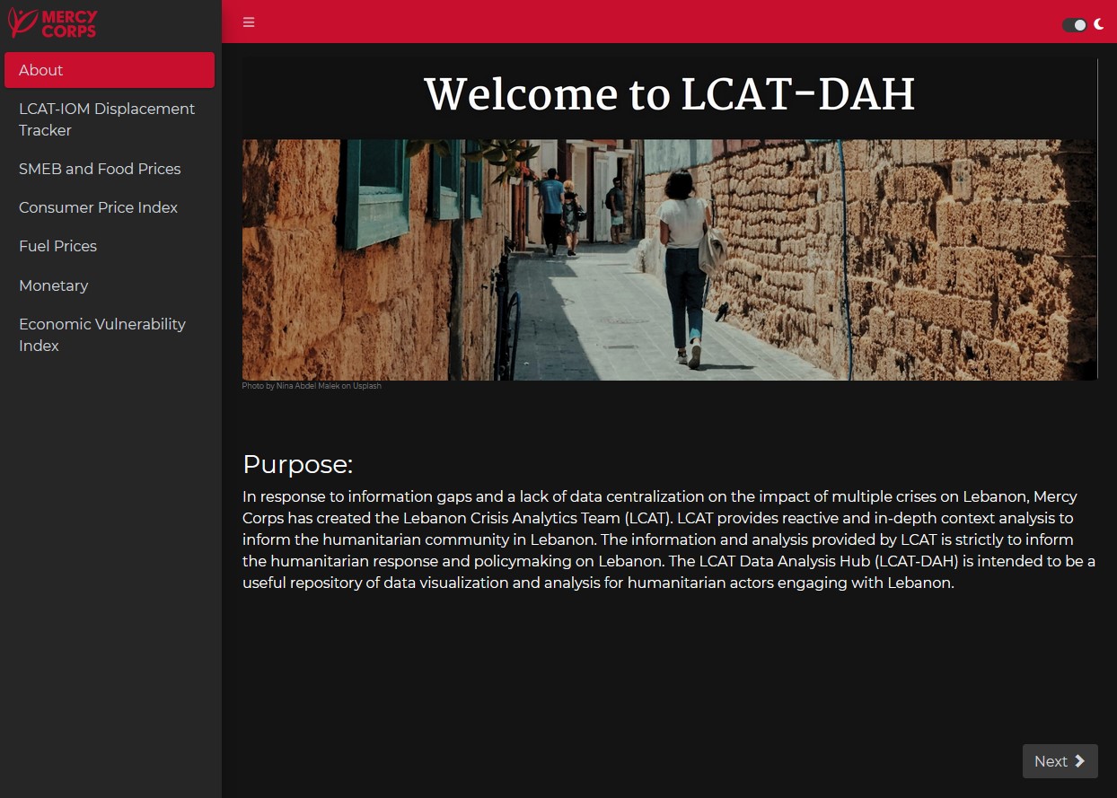 Lebanon Crisis Analytics Data Analysis Hub